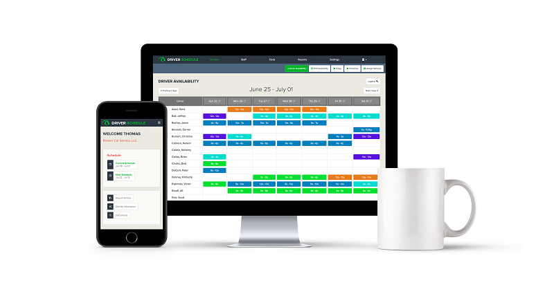 screenshot of Driver Schedule
